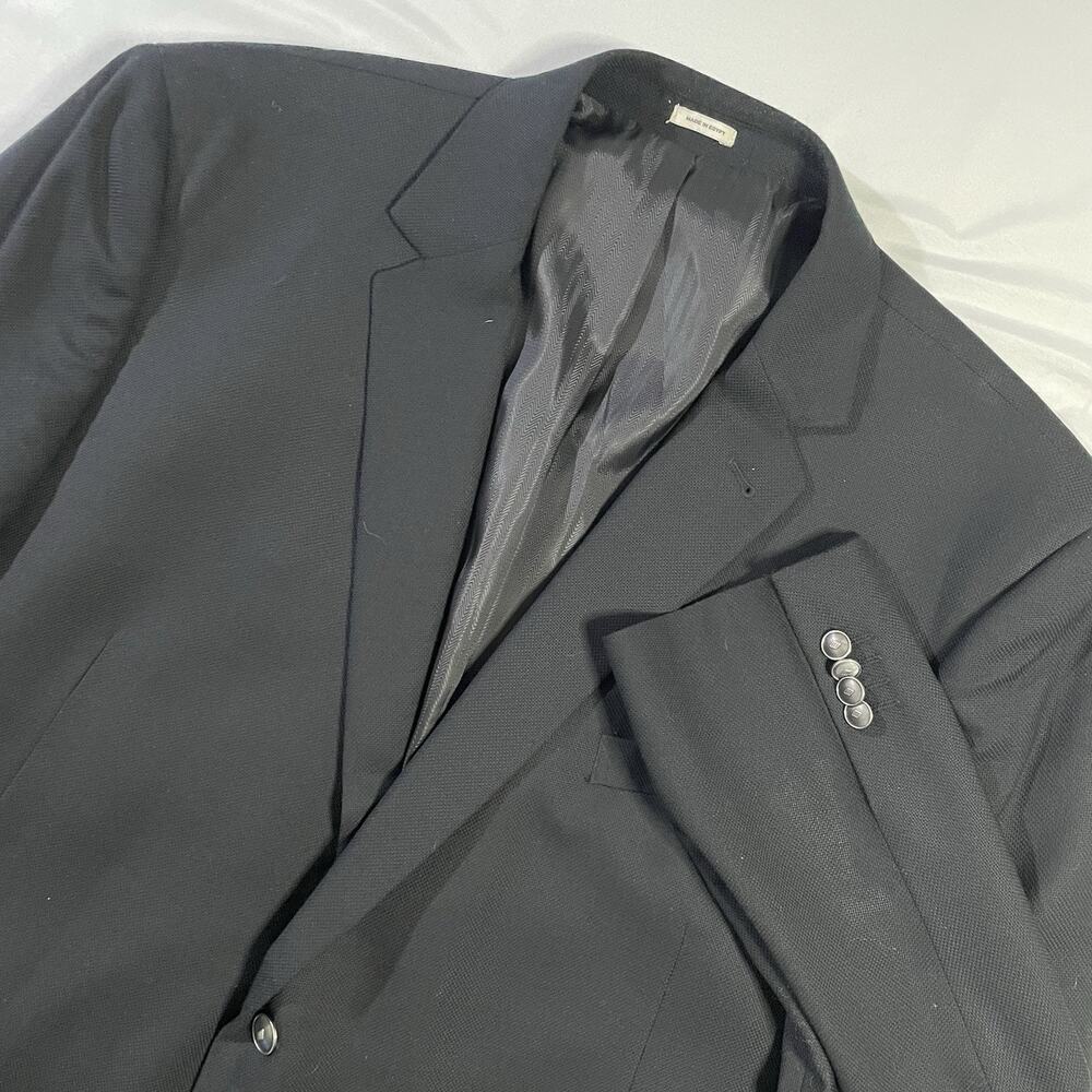 Joseph Abboud Blazer Men 52L Black Executive Fit Reda Wool Super 110s Sport Coat